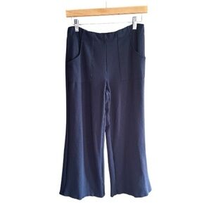 HAVER & BLAIR LONDON Pull-on Wide Leg Crop Pants Navy S